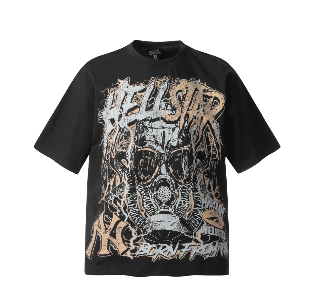 HellStar Black Tee "Born From Pain"