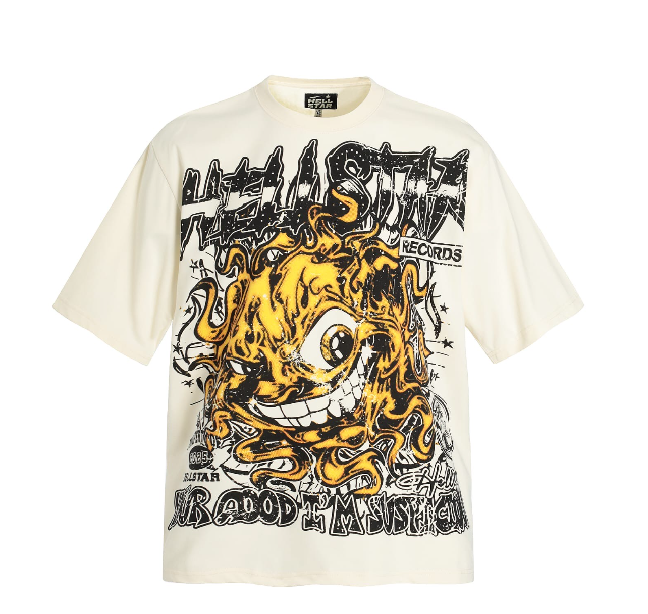 HellStar Records Yellow/OffWhite Tee